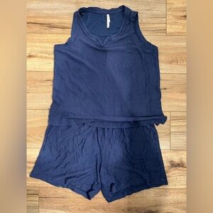Soma Deep Blue Tank Top and Shorts Set